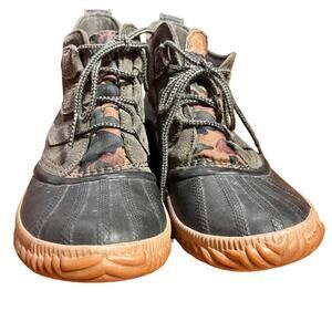 Sorel Out N About Duck Boots Women’s Size 8.5 Green Camo Waterproof NL3391-326